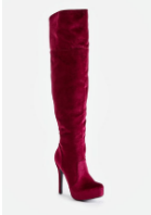 JustFab Heeled Boots Vetria Boot Womens Red Size Wide